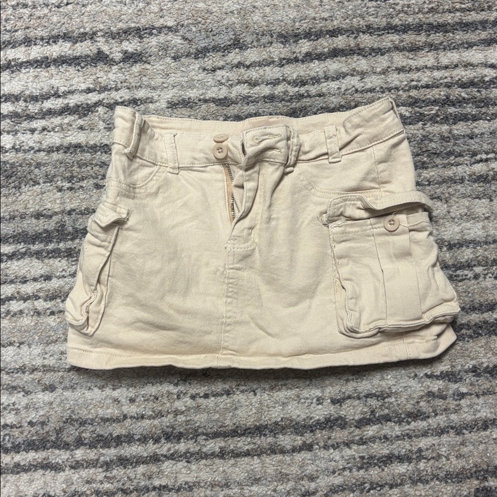 Tan Mini Skirt